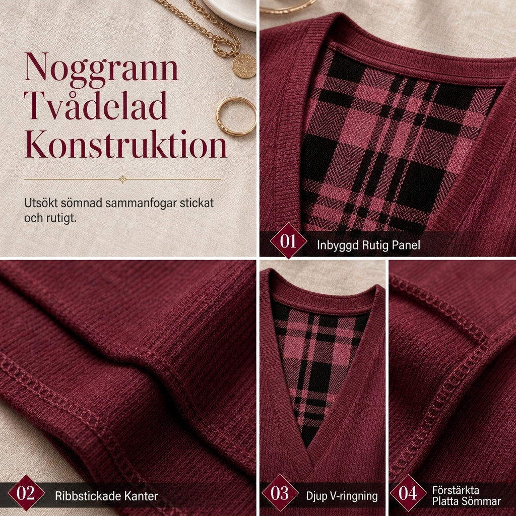 ✨ Nyhet – Rutig stickad damskjorta 👚 Lager-på-lager-look, mjuk stickning och stilfull, avslappnad stil 🌸