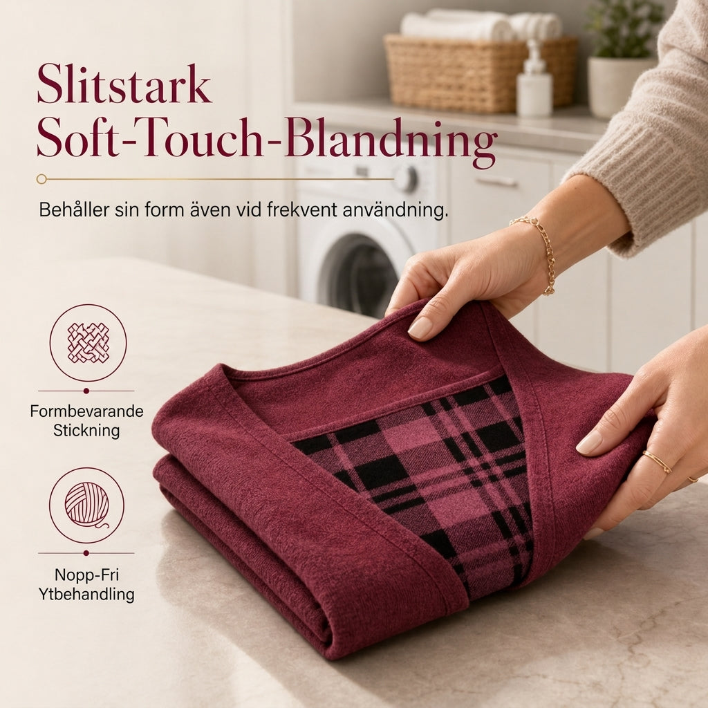 ✨ Nyhet – Rutig stickad damskjorta 👚 Lager-på-lager-look, mjuk stickning och stilfull, avslappnad stil 🌸