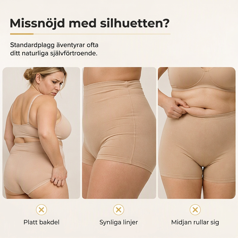 Kvinnors högmidjade vadderade shapewear-shorts med magkontroll