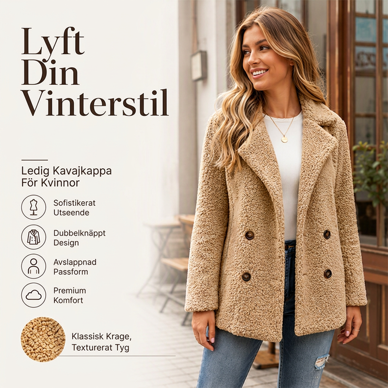 Tjock och varm jacka för kvinnor