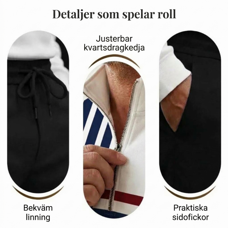 ⏰🔥BEGRÄNSAD TID 50 % RABATT OCH FRI FRAKT!🔥ÖVER 50 000 SÅlda!🧵 Herrset med tröja och byxor med grafiskt tryck – Djärv streetwear-stil. Ultimat komfort för avkoppling eller ärenden👖