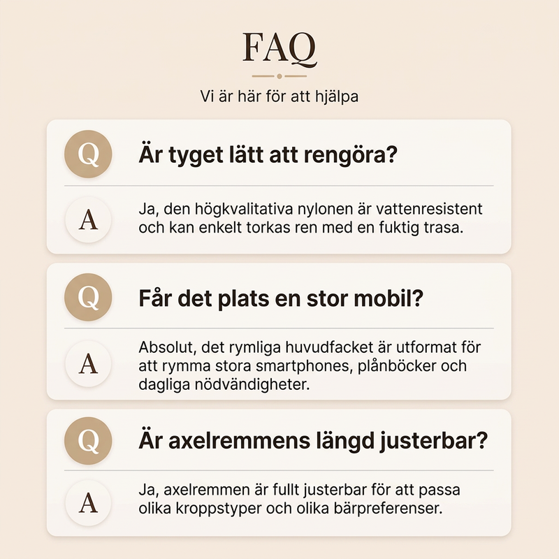 Minimalistisk axelväska i halvmåneform