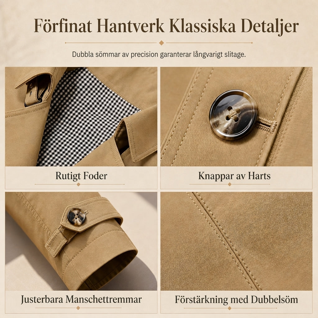 Herrars lediga vindjacka i ren bomull, vår- och höstmode för arbete och fritid