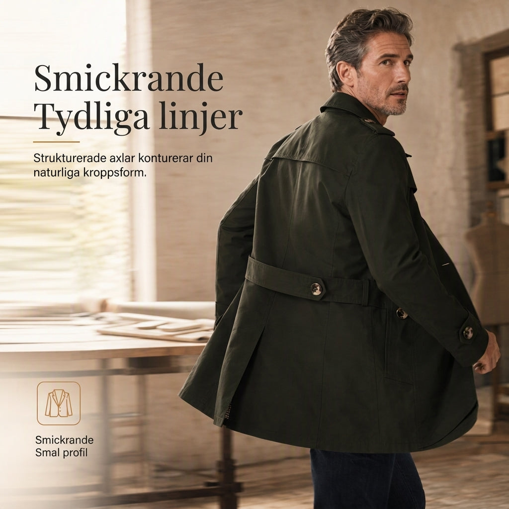 Herrars lediga vindjacka i ren bomull, vår- och höstmode för arbete och fritid