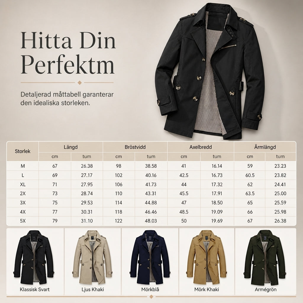 Herrars lediga vindjacka i ren bomull, vår- och höstmode för arbete och fritid