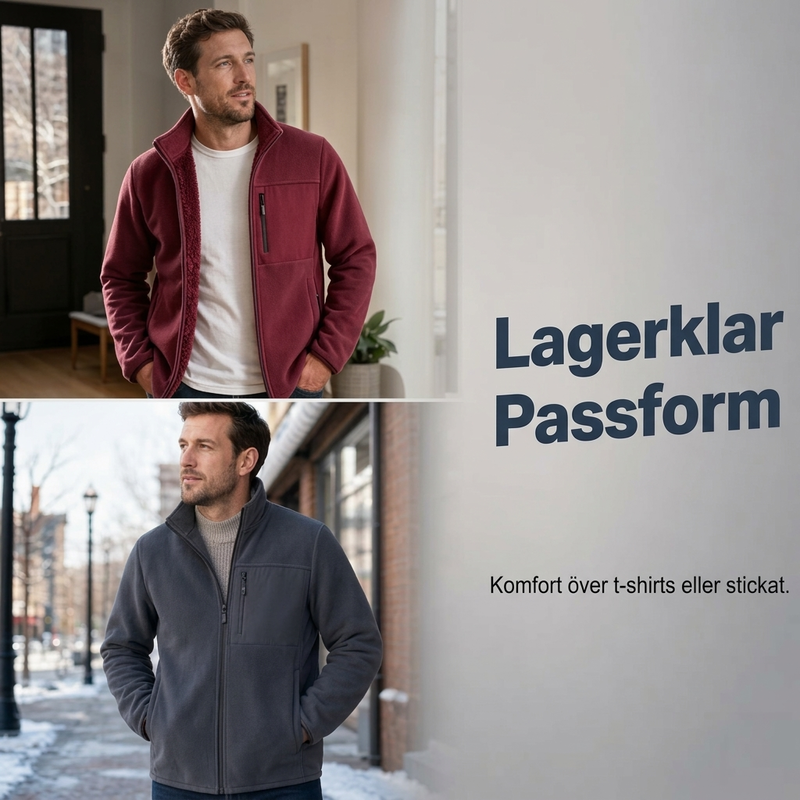 Nyhetserbjudande✨|Varm fleecejacka med praktisk design för vardag och fritid