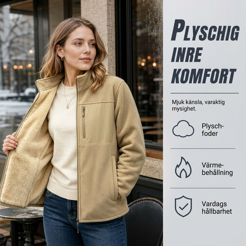 Nyhetserbjudande✨|Varm fleecejacka med praktisk design för vardag och fritid