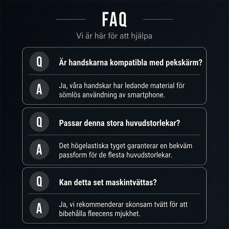 Balaklavahuvtröja med set med pekskärmsvänliga handskar och strumpor