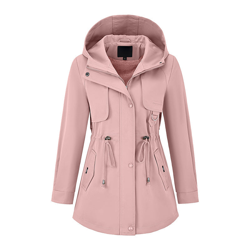 📢🎉50 % rabatt!!!🛍️✨Snygg och varm halvlång hoodie för damer