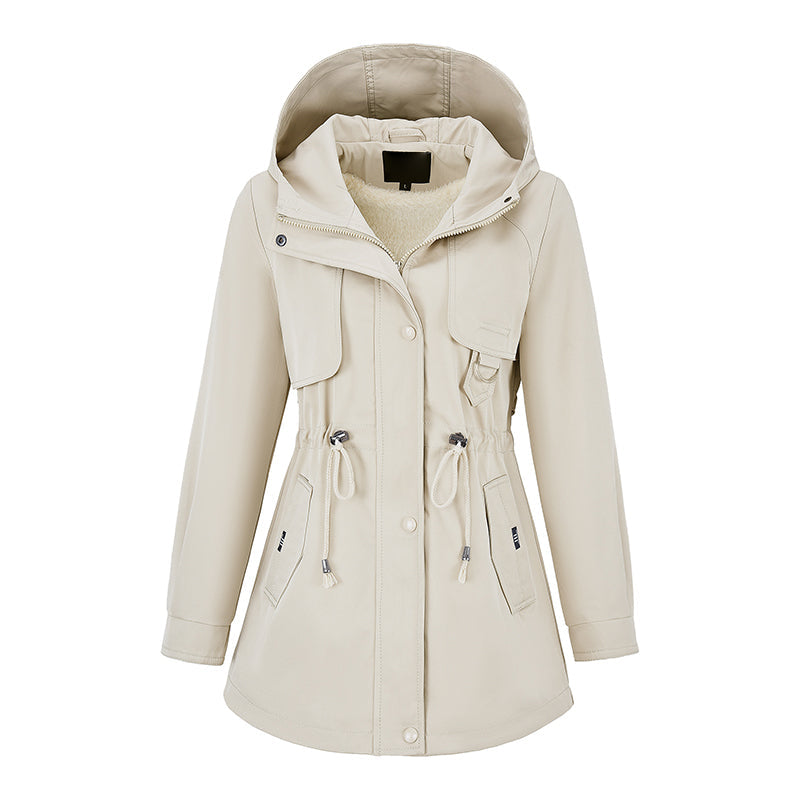 📢🎉50 % rabatt!!!🛍️✨Snygg och varm halvlång hoodie för damer