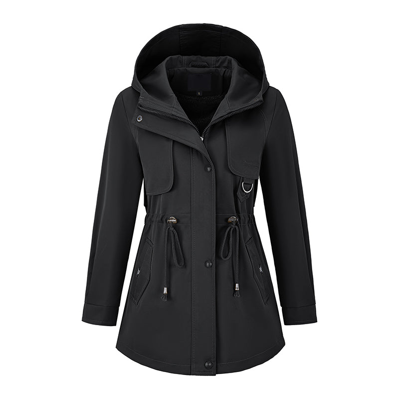 📢🎉50 % rabatt!!!🛍️✨Snygg och varm halvlång hoodie för damer