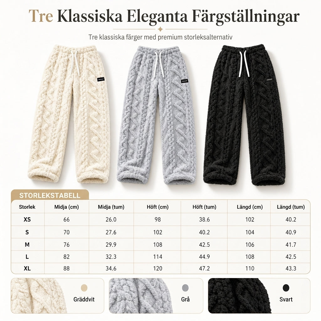 Vardagliga varma mysbysxor med foder av flanell för kvinnor