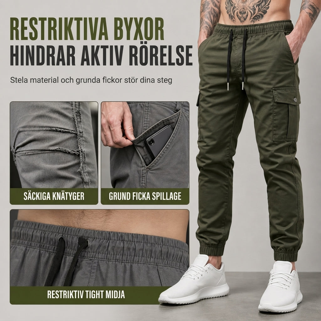 Lätta vardagliga cargobyxor, frilufts- och vandringsjoggingbyxor för höst- och vintersporter, löpning och träning