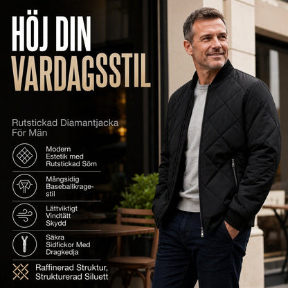 Vadderad bomberjacka för män, varm för vinterbruk