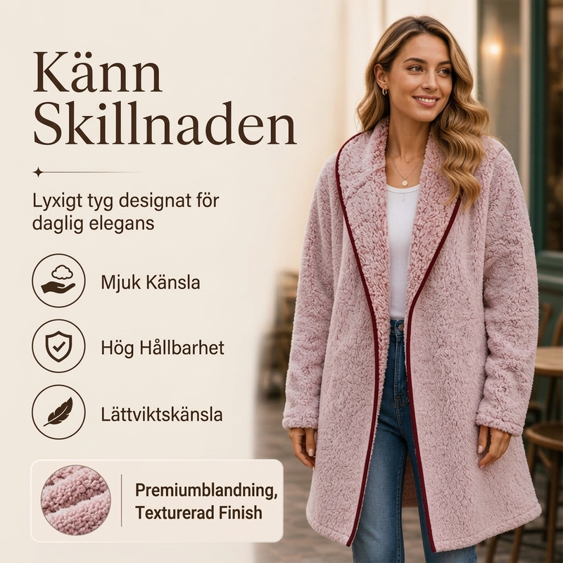 Avslappnad huvtröja i plysch för kvinnor, kofta modell