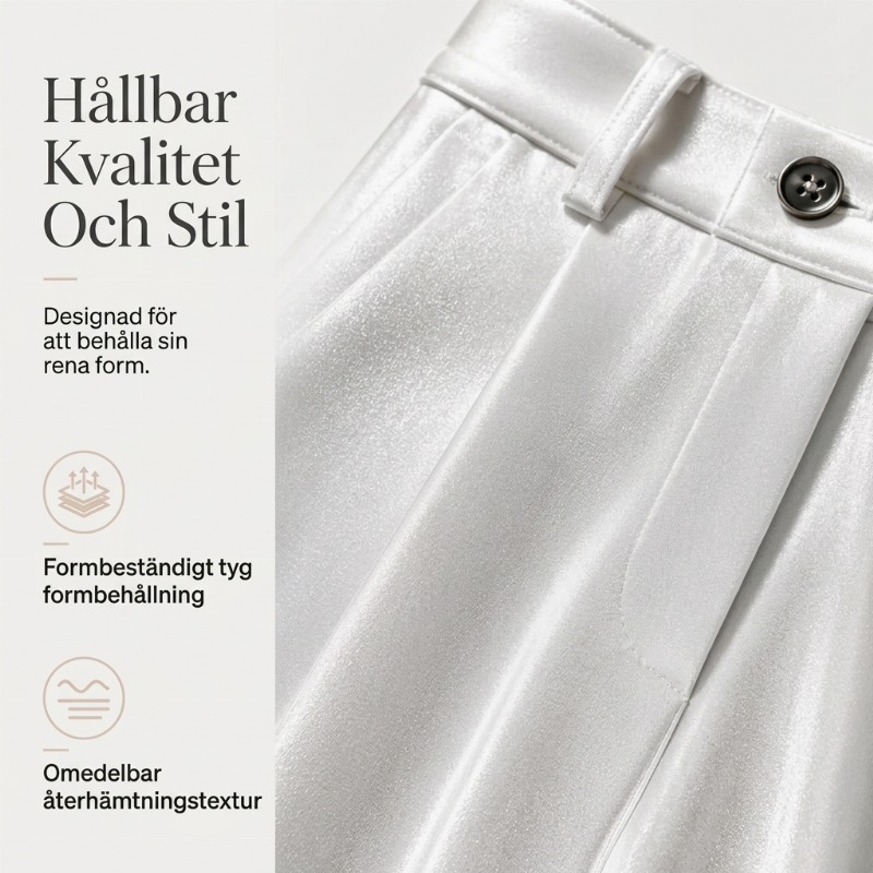 ✨ Effortless Polish | Dammbyxor med hög midja, draperad passform och vida ben samt sidfickor