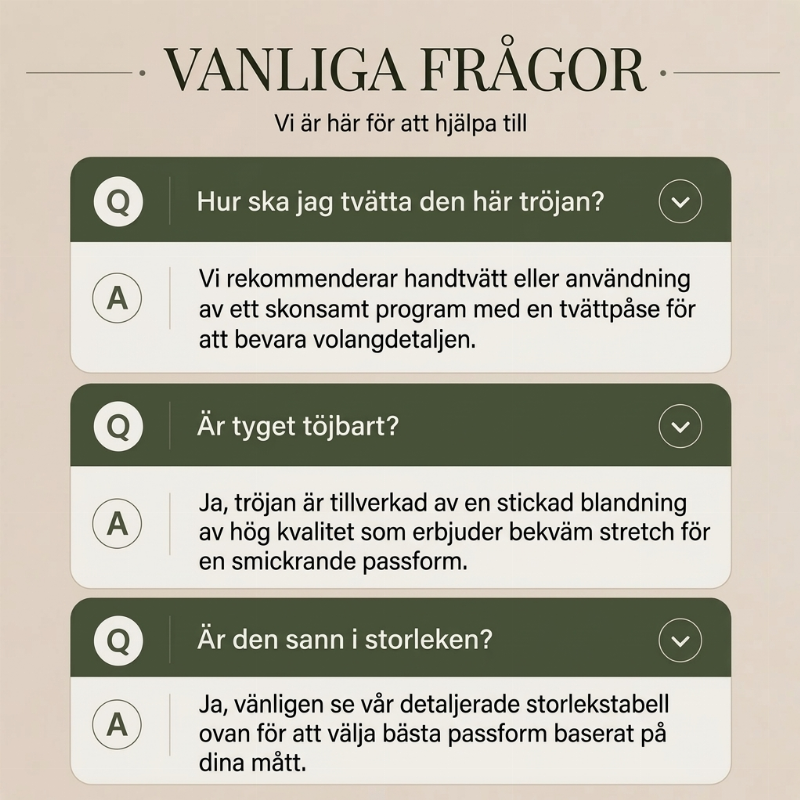 Damernas eleganta och mysiga stickade topp med volangkant