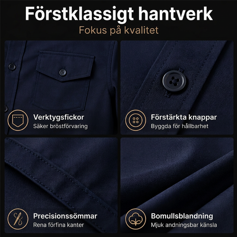 💎 Exklusivt erbjudande 👔 2-delat set för herrar med skjorta och byxor – bekvämt blandtyg, modernt utseende och lätt att kombinera