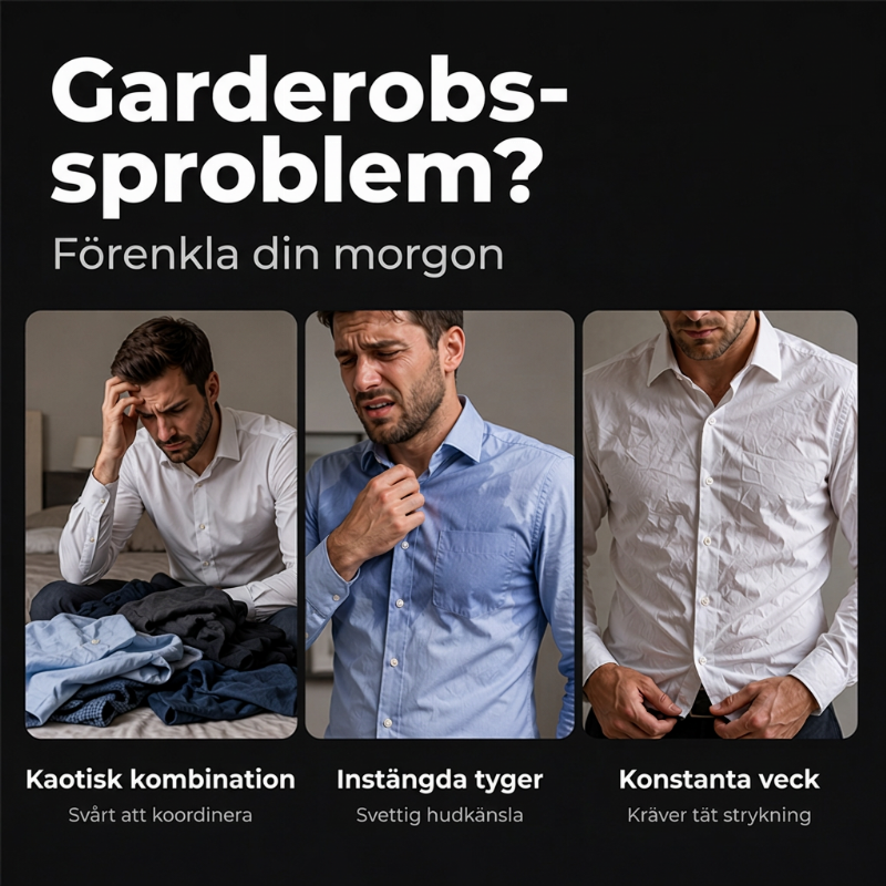💎 Exklusivt erbjudande 👔 2-delat set för herrar med skjorta och byxor – bekvämt blandtyg, modernt utseende och lätt att kombinera