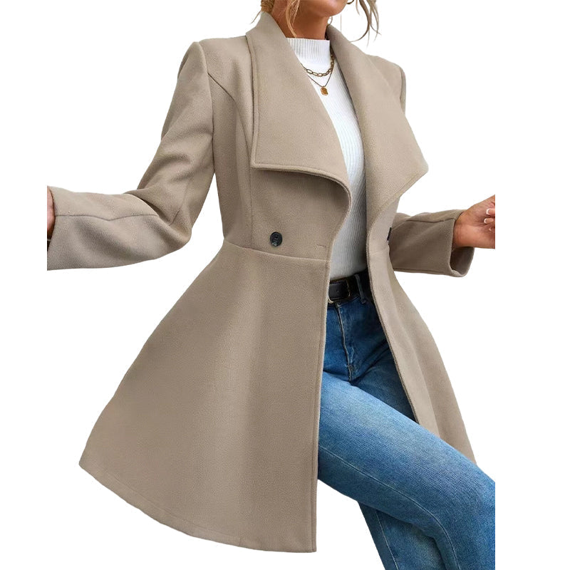 🍂Höstens exklusiva erbjudande|Elegant Mellanlång Kappa för Dam – Skräddad Siluett & Tidlös Stil