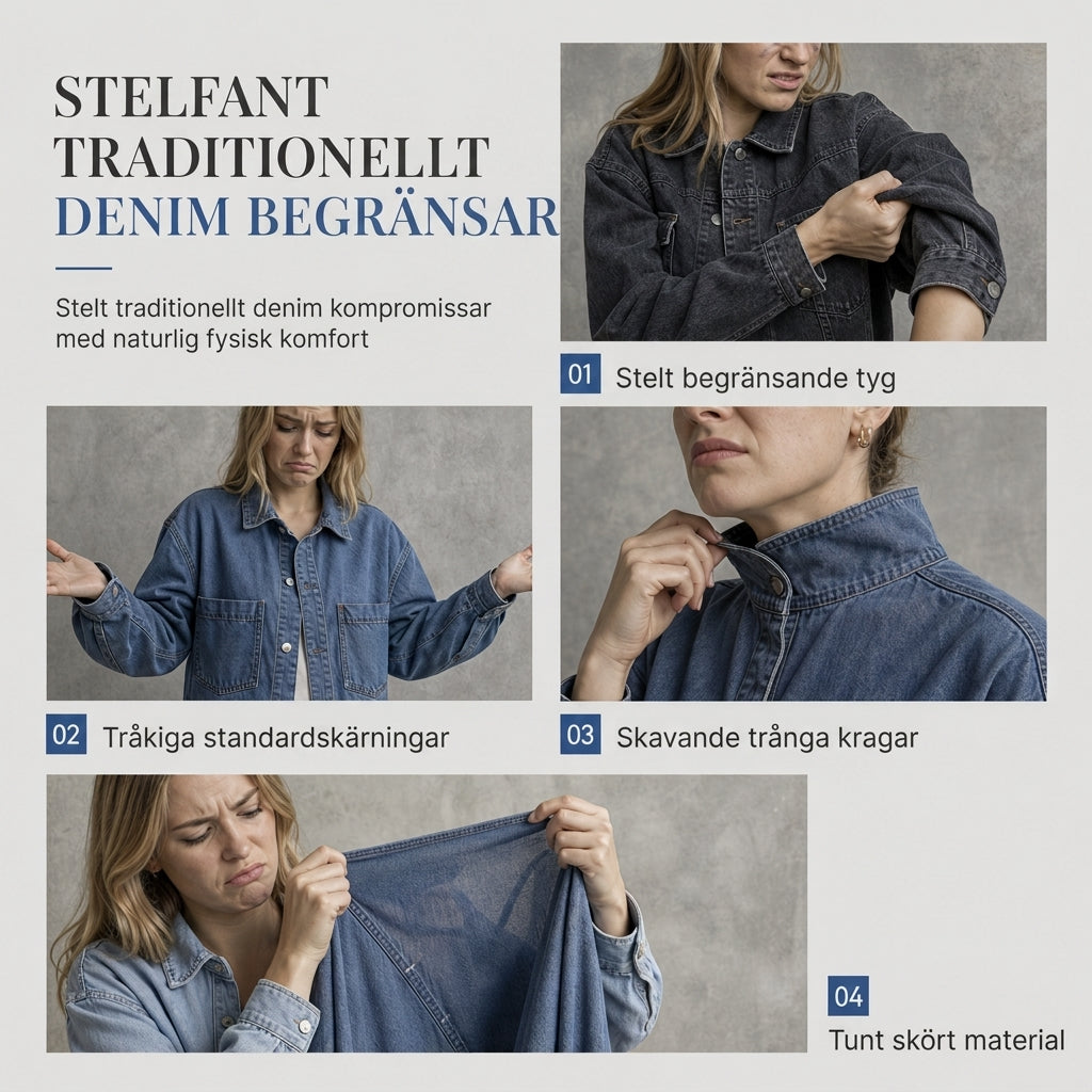 ✨ Ny höststil 💙 Oversized miniklänning i denim för damer med krage – bekväm passform, trendig och avslappnad chic