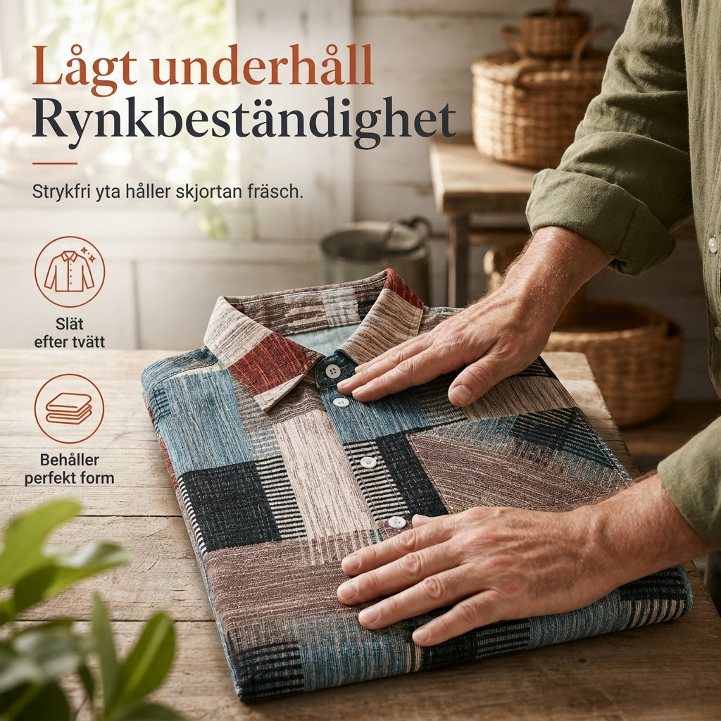 Avslappnad, löst sittande rutig långärmad skjorta i storlekar upp till plusstorlek, solskyddande ytterkläder för vår och höst