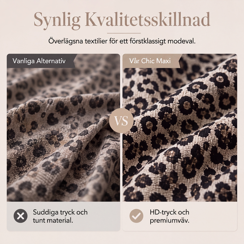 ✨Tidlös statement-stil | Långärmad maxiklänning med leopardmönster för damer