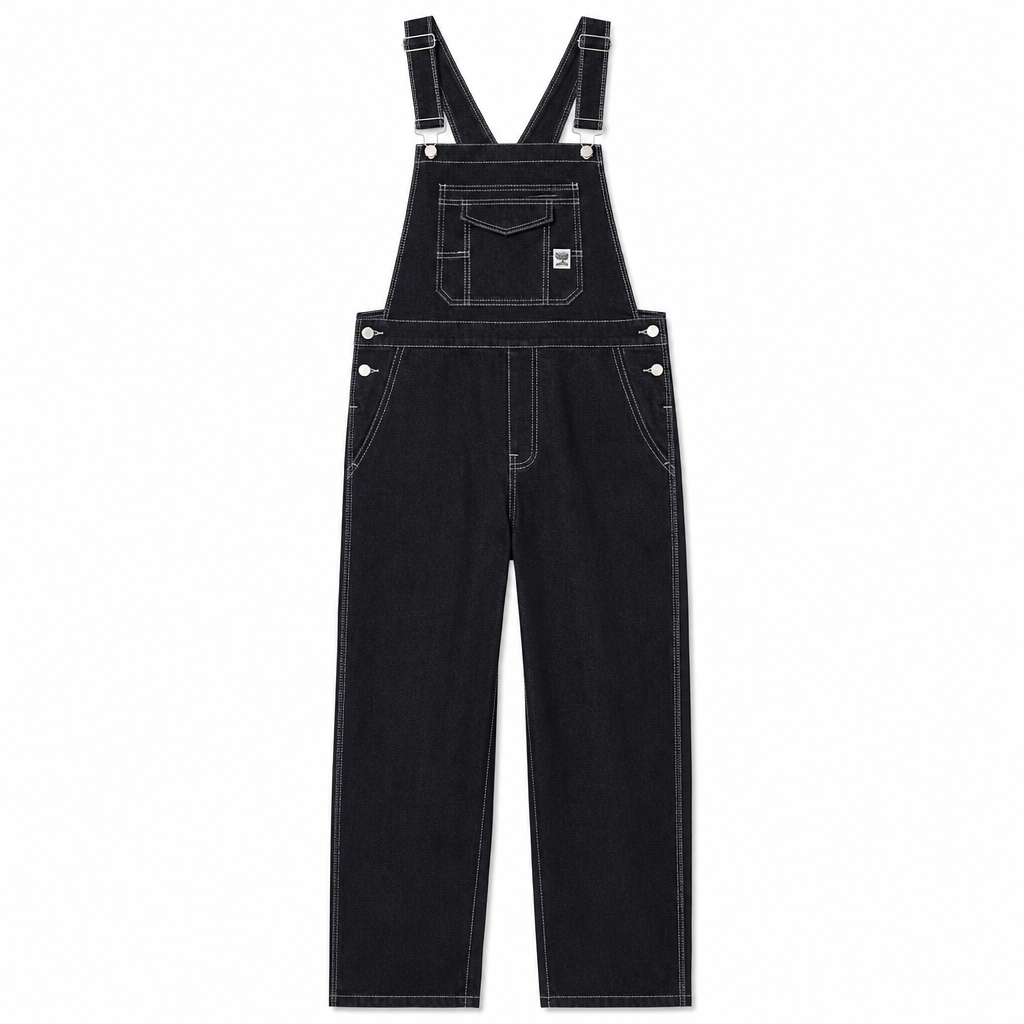 📢🎉50 % rabatt!!!🛍️✨Tjocka bomullsoveraller för herrar, avslappnad passform, raka ben, praktiska hängselbyxor med flera fickor
