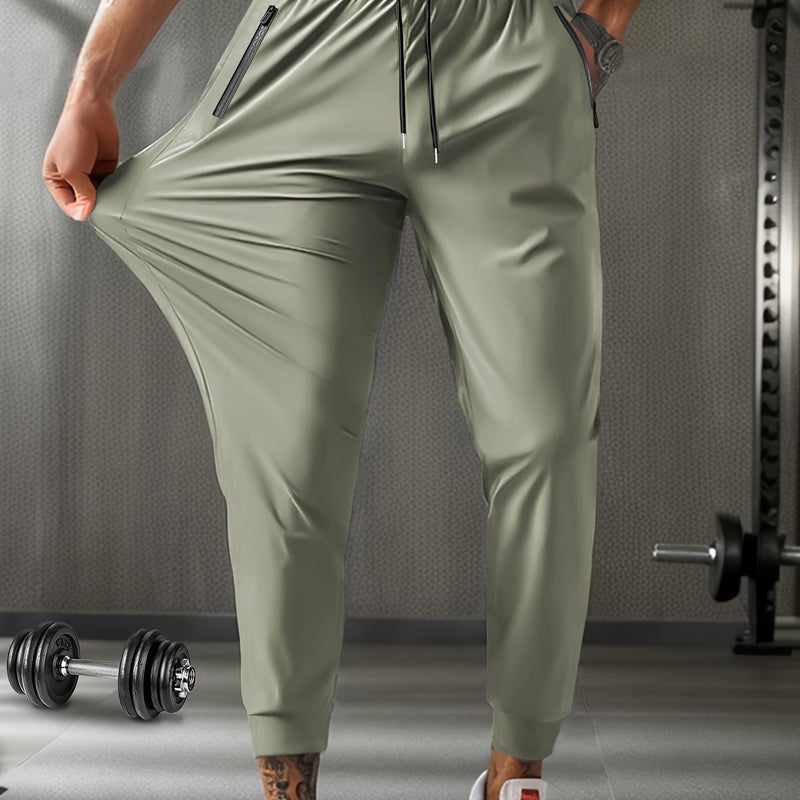 🏃 50% RABATT NU! 💨 Herr Snabbtorkande Sportbyxor – Andningsbara, 4-vägss Stretch & Dragkedjefickor ✨