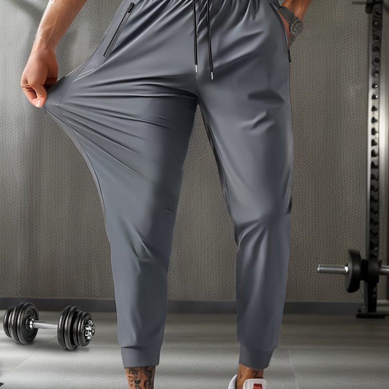 🏃 50% RABATT NU! 💨 Herr Snabbtorkande Sportbyxor – Andningsbara, 4-vägss Stretch & Dragkedjefickor ✨