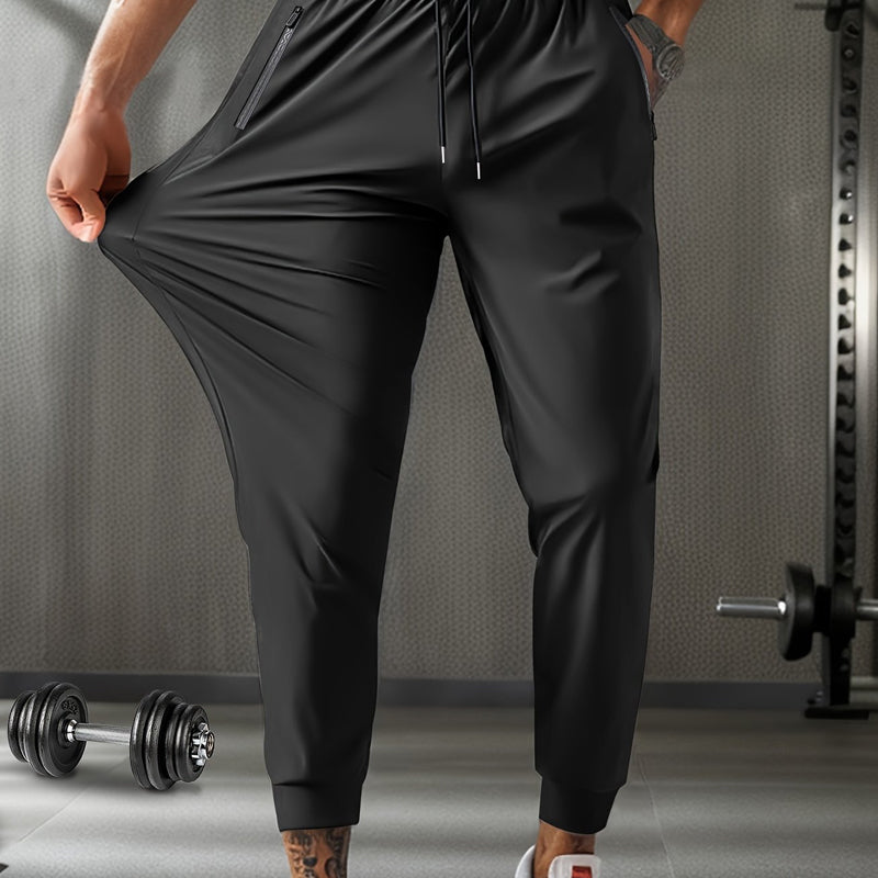 🏃 50% RABATT NU! 💨 Herr Snabbtorkande Sportbyxor – Andningsbara, 4-vägss Stretch & Dragkedjefickor ✨