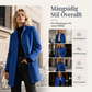 Kvinnors ullkappa i vintage-stil med ståndkrage
