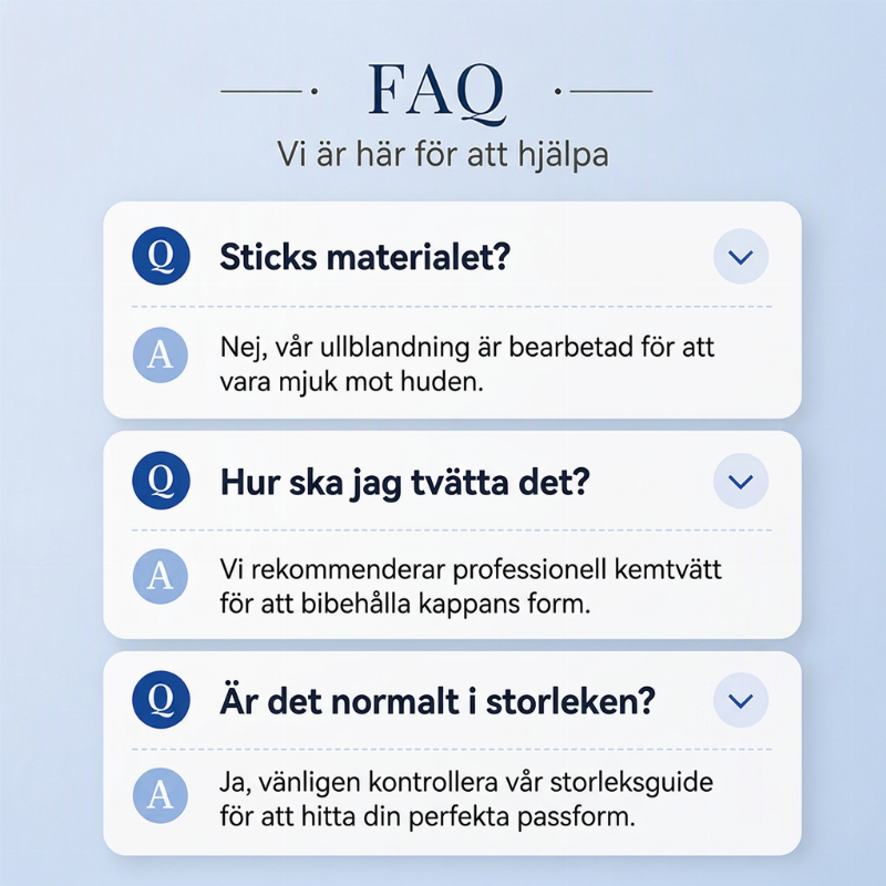 Kvinnors ullkappa i vintage-stil med ståndkrage