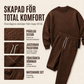 Set för män: Jacquard-bokstäver sweatshirt och byxor med dragsko