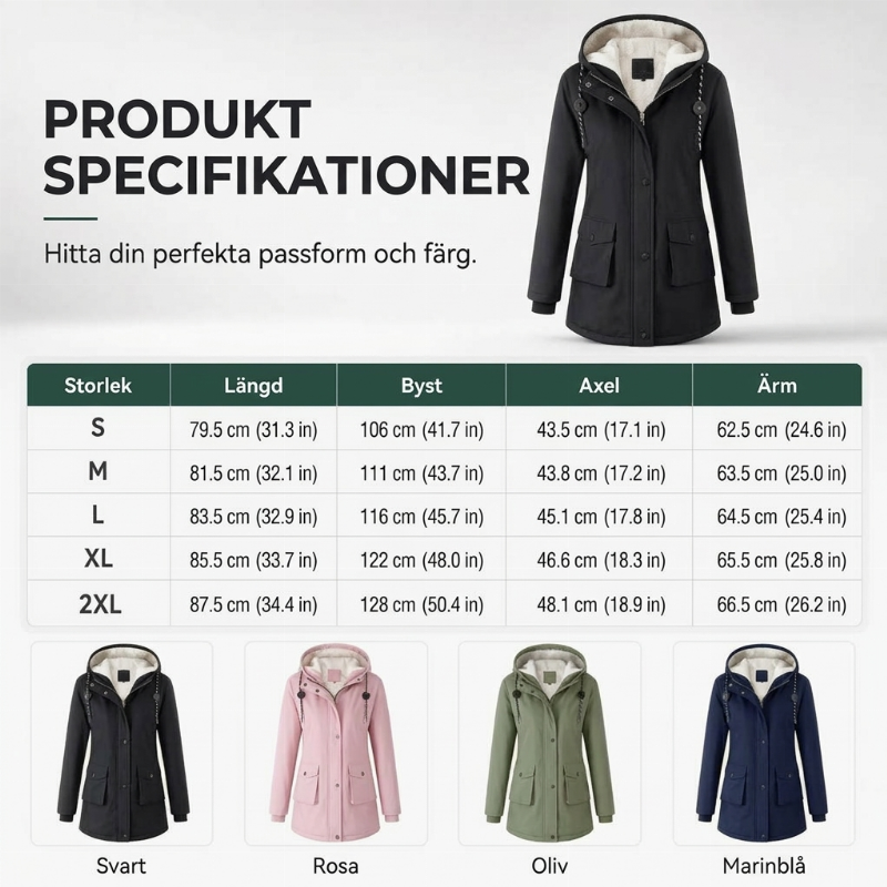 ✈️Fri frakt🧥Bekväm och varm parkasjacka för kvinnor