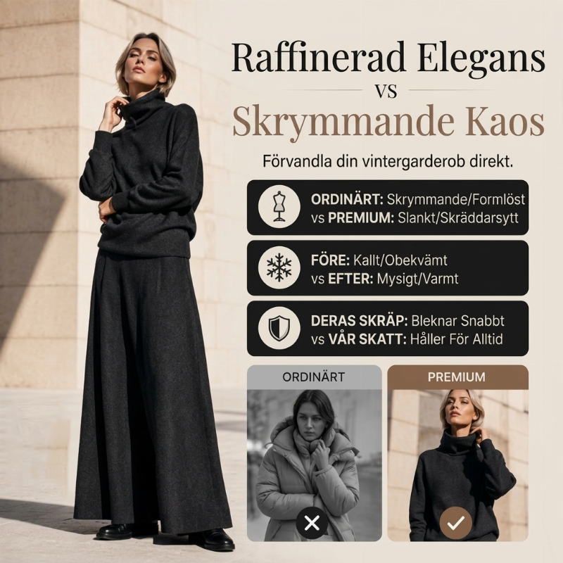 ✨ Elegant stickad look 🤎 Set med damtröja med krage och maxikjol – bekvämt, feminint och tidlöst