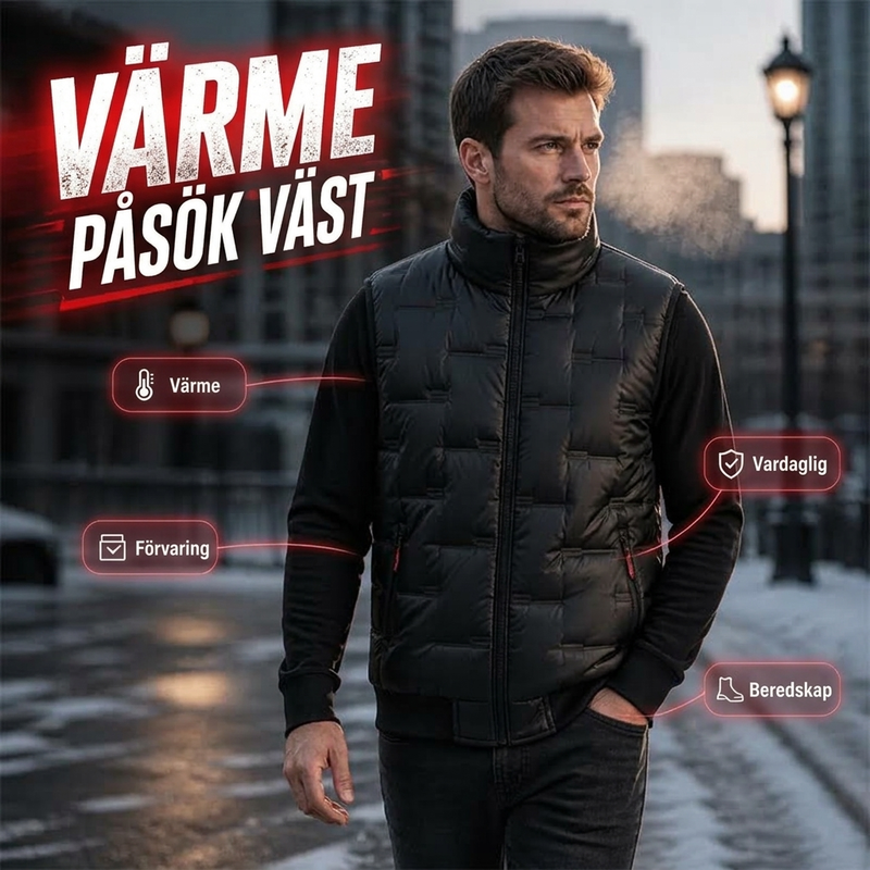 🛠️ Urban Outdoor ✨ Varm funktionsväst – Praktisk design, bekväm och mångsidig för kalla dagar