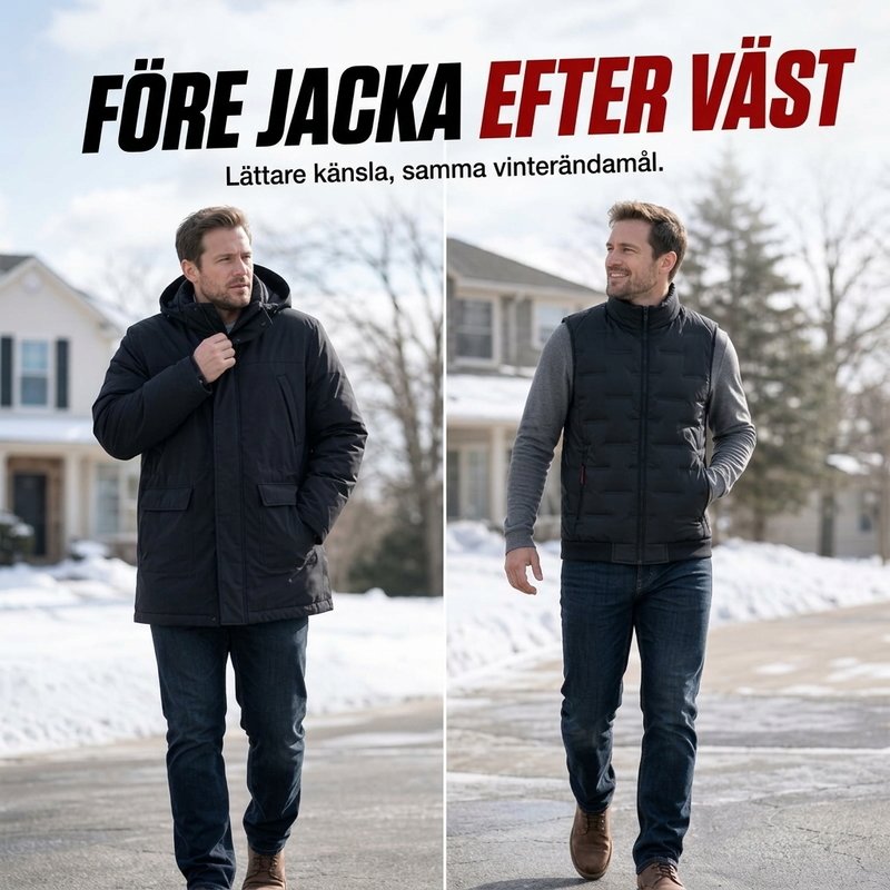🛠️ Urban Outdoor ✨ Varm funktionsväst – Praktisk design, bekväm och mångsidig för kalla dagar