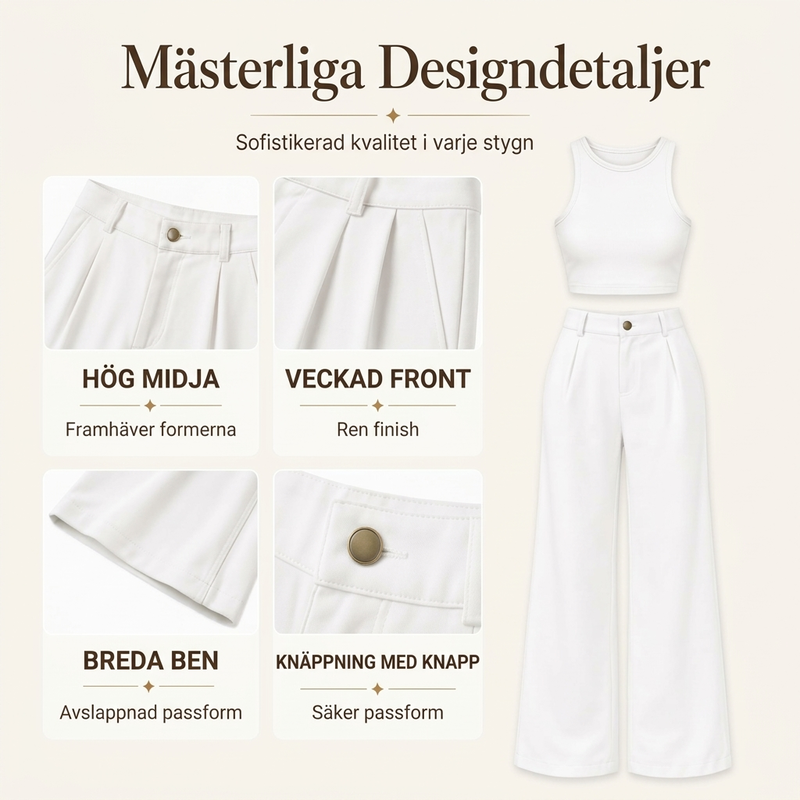 ✨ En tidlös favorit 👖 Dambyxor med hög midja och raka ben – eleganta, bekväma och mångsidiga