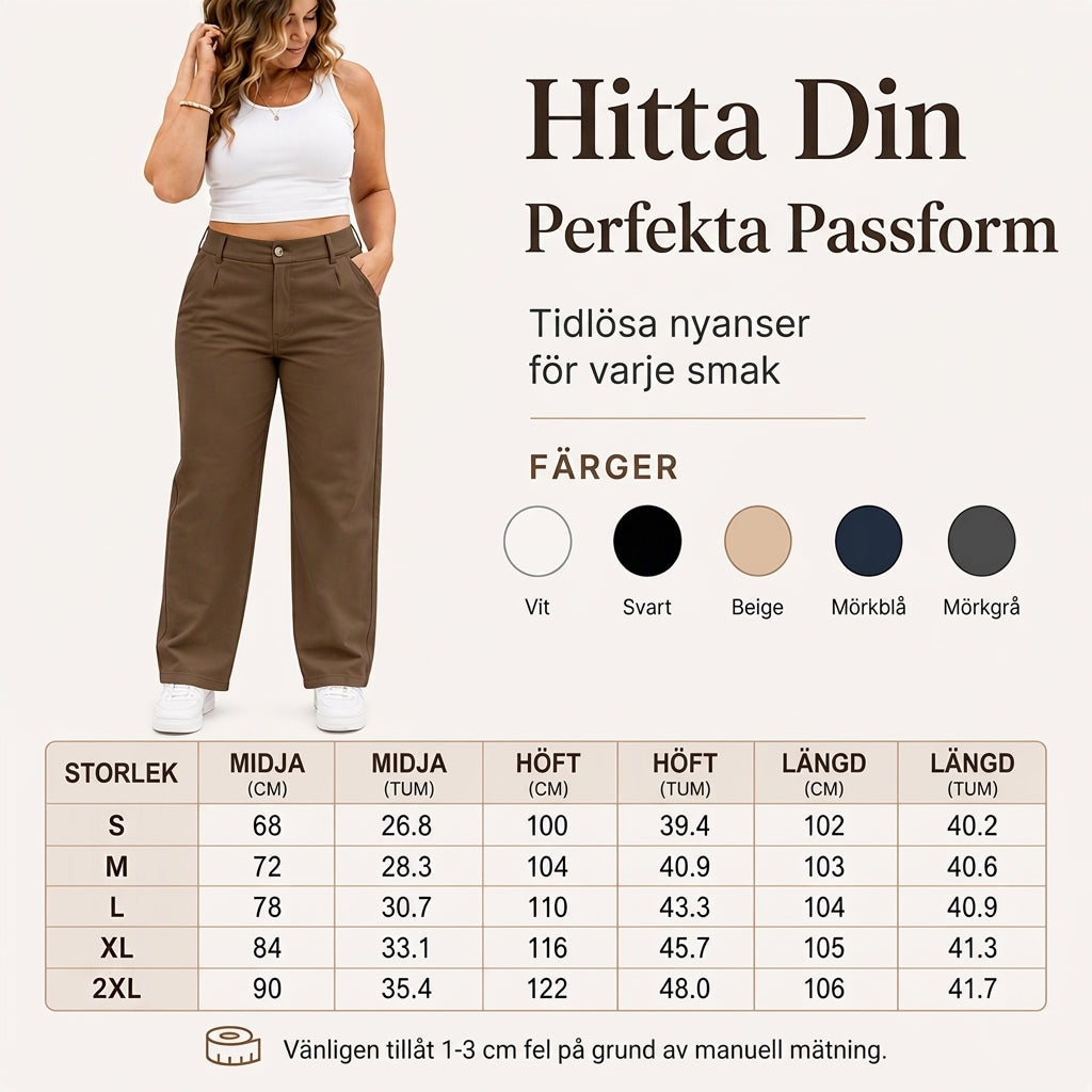 ✨ En tidlös favorit 👖 Dambyxor med hög midja och raka ben – eleganta, bekväma och mångsidiga