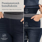 📢🎉50 % rabatt!!!🛍️✨Dammjeans med hög midja, dragkedja, slim fit, mörk tvätt och bred elastisk midja
