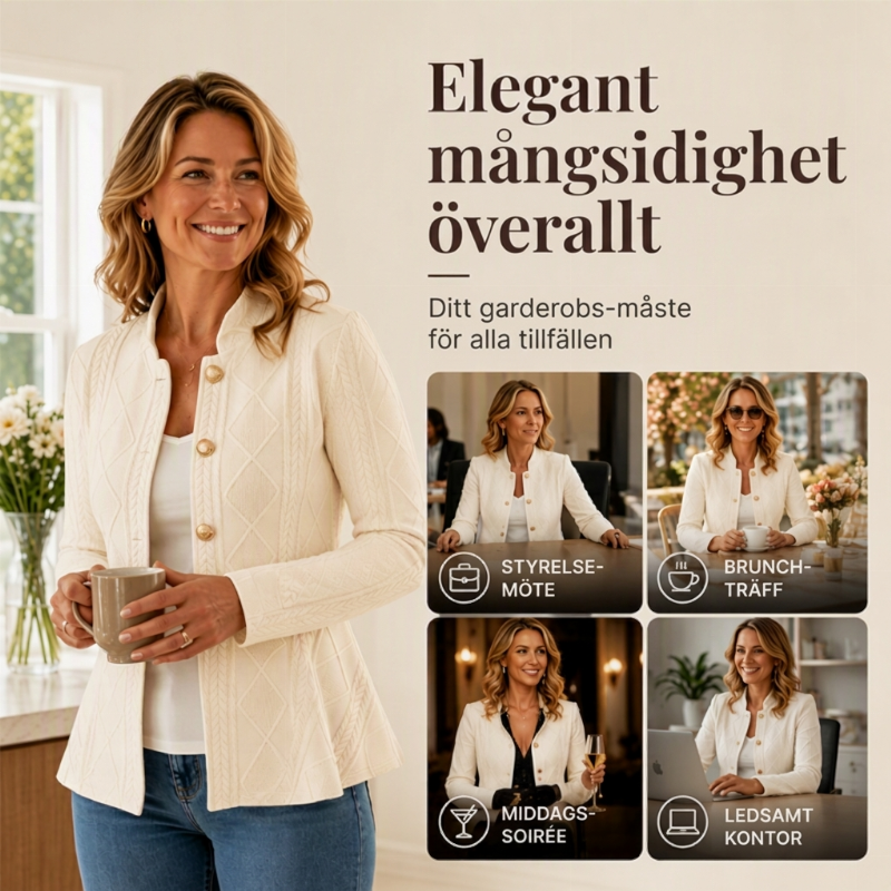 🔥 Dagens specialerbjudande – Elegant rynkad peplum-kavaj för damer ✨ feminin silhuett, peplum-snitt, elegant
