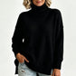 Lös stickad turtleneck-tröja för kvinnor