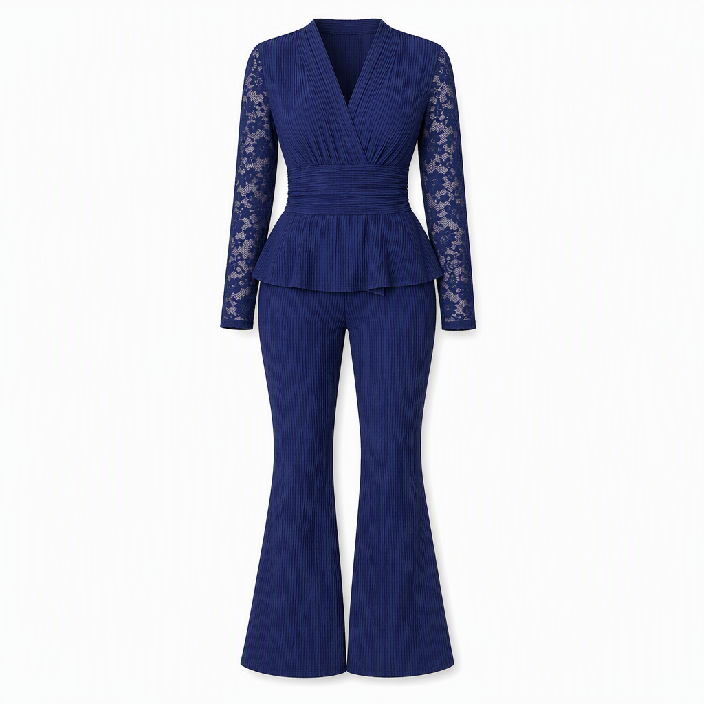 📢🎉50 % rabatt!!!🛍️✨Elegant tvådelat byxset för damer