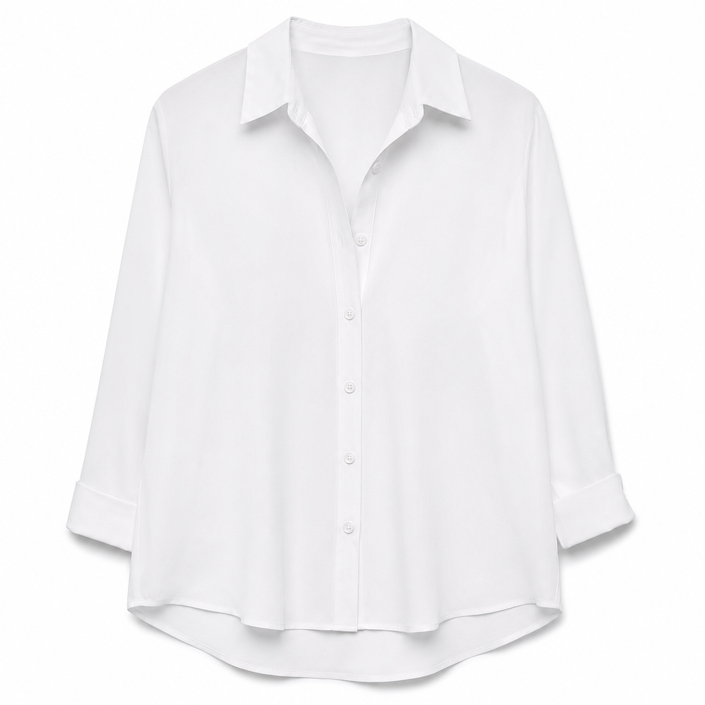 Kvinnor Elegant Casual Långärmad Button Up Blus