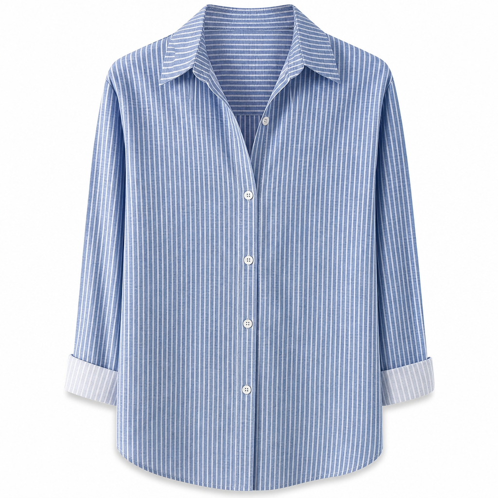 Kvinnor Elegant Casual Långärmad Button Up Blus