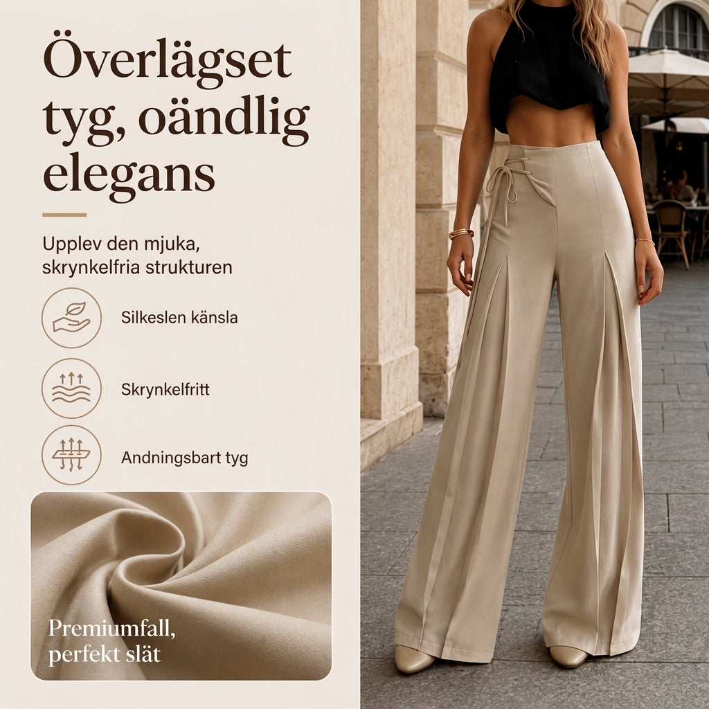 ⏰ Sista dagen på rean – 50 % RABATT ✨Casualbyxor för dam med hög midja och vida ben