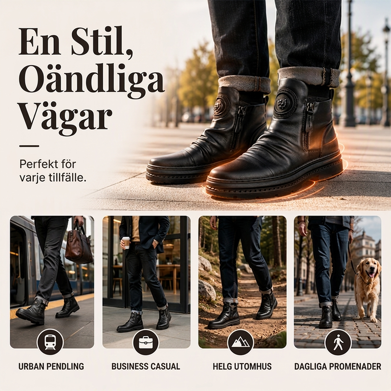 Varmfodrade halksäkra herrskor