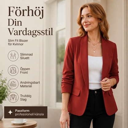 Kvinnors avslappnade, mångsidiga slim-fit kavaj