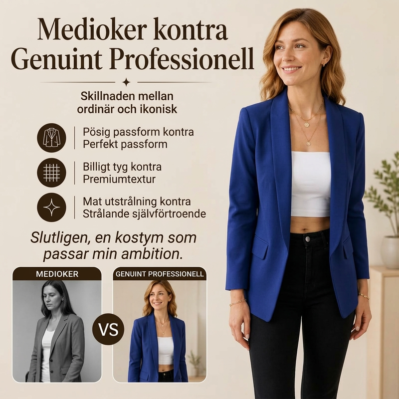 Kvinnors avslappnade, mångsidiga slim-fit kavaj